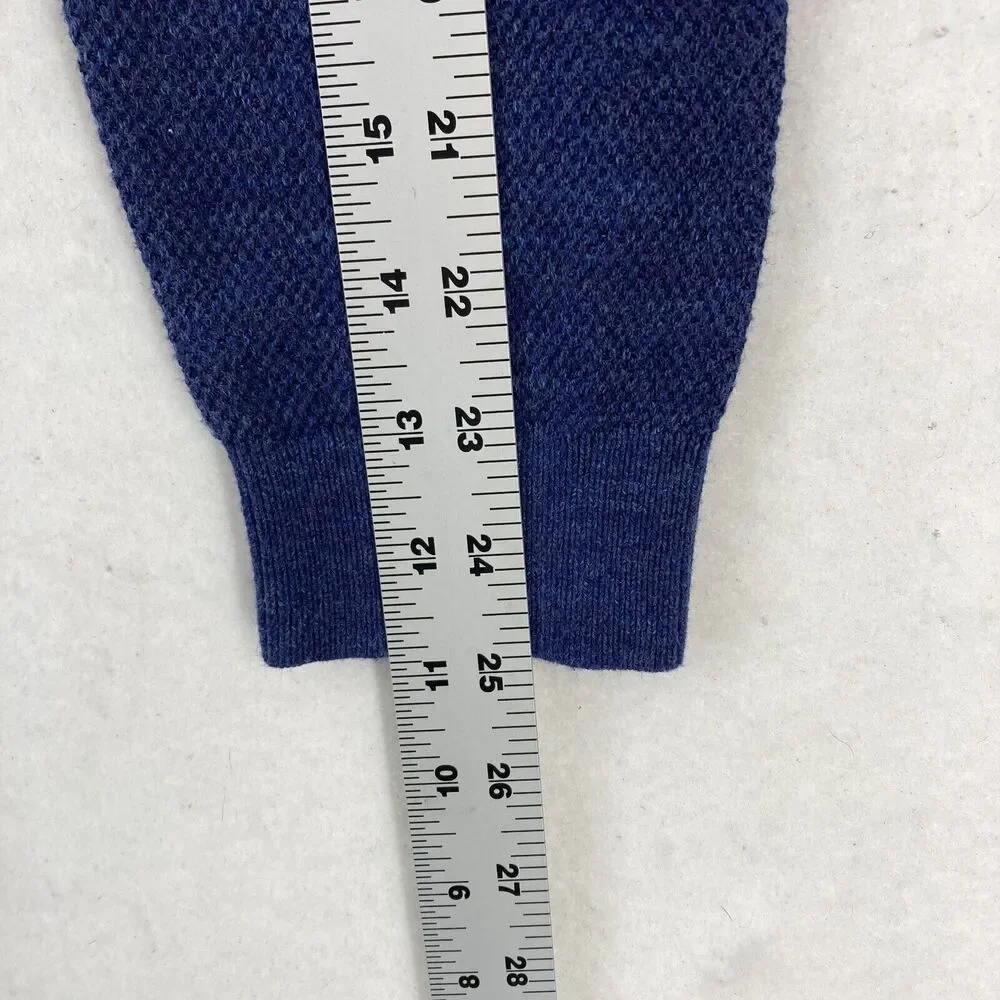 Tommy Bahama Merino Wool Blend Quarter Zip Sweater Sweatshirt Mens Small Blue - Picture 10 of 13